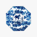 Equestrian Toile Decoupage Plate