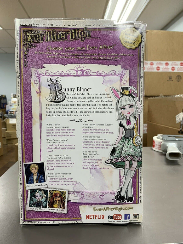 Ever After High Bunny Blanc Doll Daughter Of Wonderland Rabbit 1st Edition