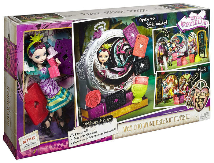 Ever After High Way Too Wonderland High and Raven Queen Playset CJC40-CO