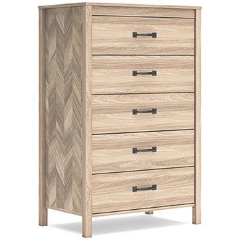 Five Drawer Chest Battelle Tan