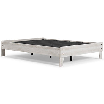 Full Platform Bed Shawburn Whitewash