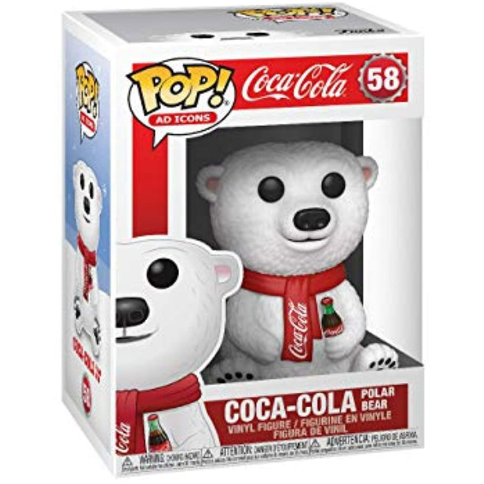 Funko POP! Ad Icons: COCA-COLA POLAR BEAR Figure #58 w/ Protector