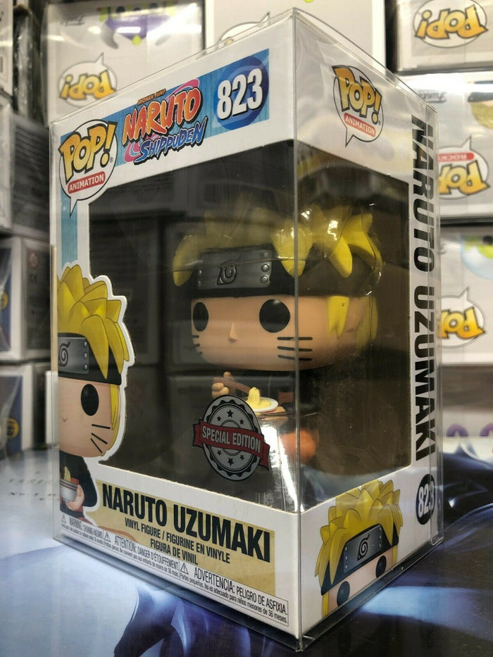Funko POP! Animation NARUTO UZUMAKI Eating Noodles Figure #823 w/ Protector