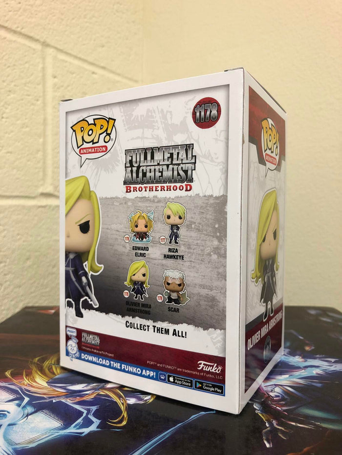 Funko POP! Anime: FMA Brotherhood OLIVER MIRA ARMSTRONG # 1178 w/ Protector