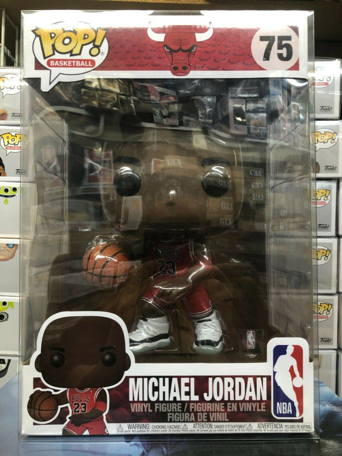 Funko Pop! Basketball: NBA Bulls MICHAEL JORDAN 10-inch Figure #75 w/ Protector