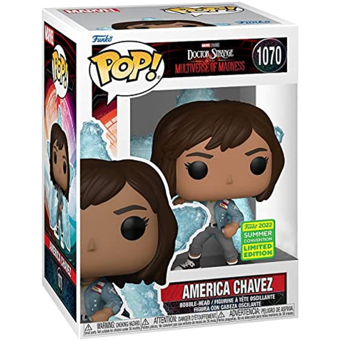 Funko POP! Doctor Strange AMERICA CHAVEZ Summer 2022 Con Exclusive  w/ Protector
