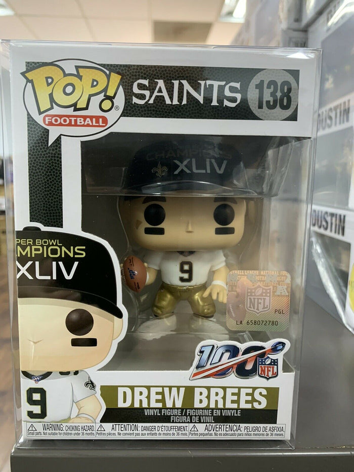 Funko POP! Football: NFL DREW BREES New Orleans Saints Figure #138 w/ Protector