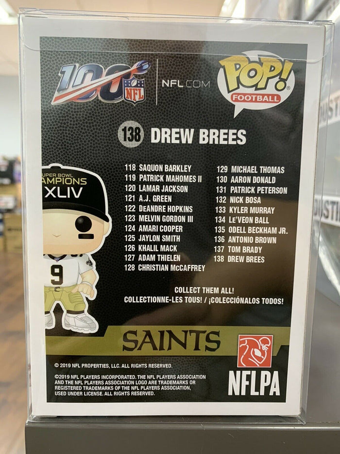 Funko POP! Football: NFL DREW BREES New Orleans Saints Figure #138 w/ Protector