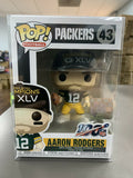 Funko POP! Football NFL Packers AARON RODGERS Champions XLV #43 w/ Protector