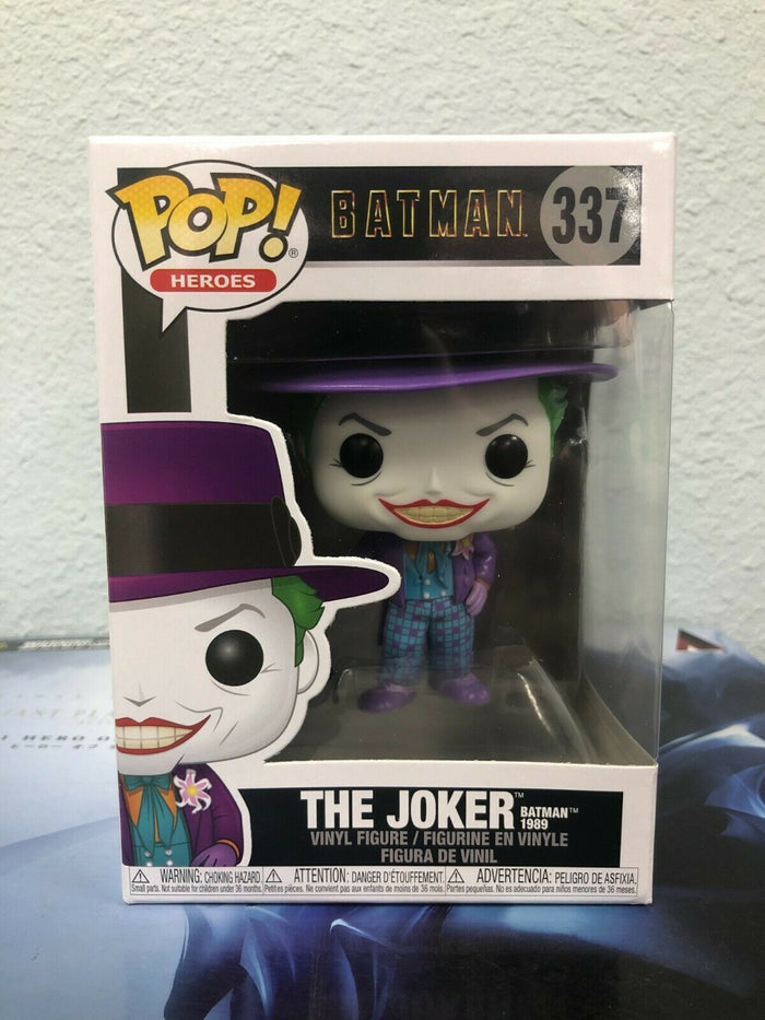 Funko POP! Heroes: Batman 1989 THE JOKER Figure #337 w/ Protector