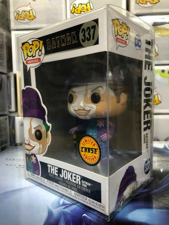Funko POP! Heroes: Batman 1989 THE JOKER with HAT Chase Figure #337 w/ Protector