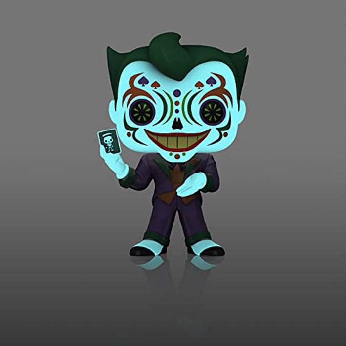 Funko POP Heroes: Dia De Los DC - Joker (Glow in The Dark), Amazon Exclusive, w/ Protector