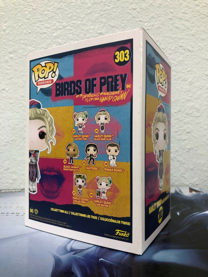 Funko POP! Heroes HARLEY QUINN Black Mask Club Figure #303 w/ Protector