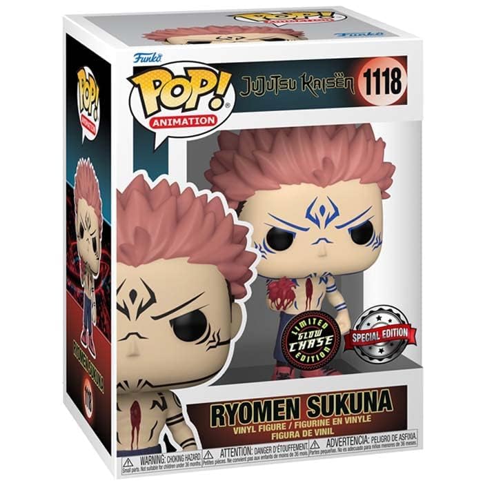 Funko POP Jujutsu Kaisen Sukuna w/Heart Figurine w/ Protector