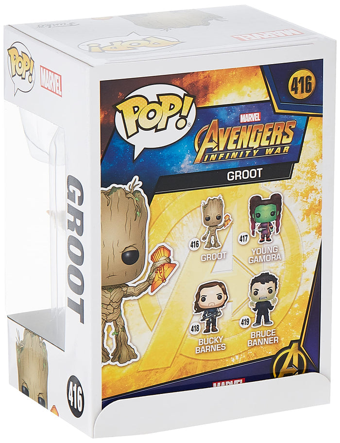 Funko POP! Marvel: Avengers Infinity War - Groot with Stormbreaker Figure w/ Protector