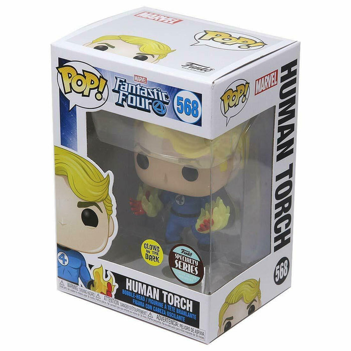 Funko POP! Marvel: Fantastic 4 HUMAN TORCH Specialty Series Figure DAMAGE BOX
