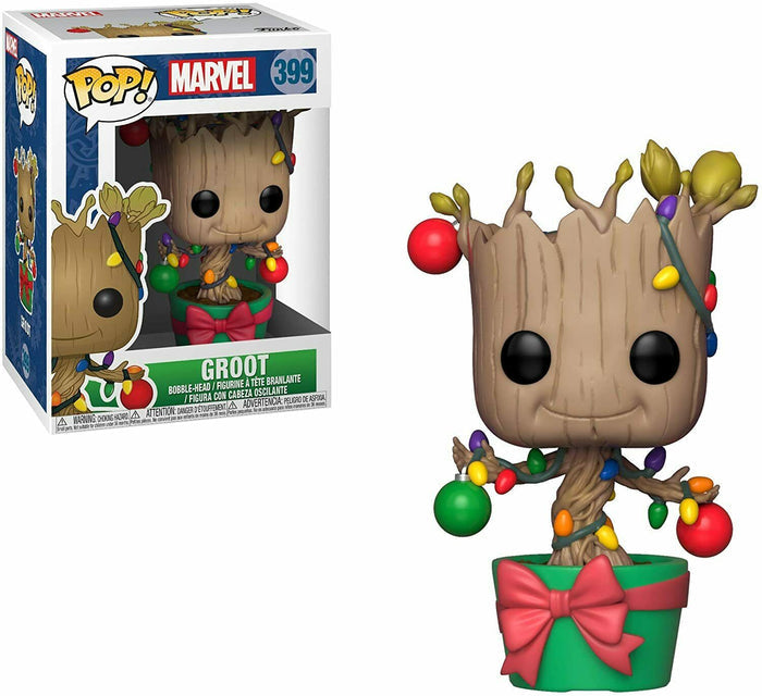 Funko POP! Marvel Holiday GROOT with Lights & Ornaments Figure #399 w/ Protector