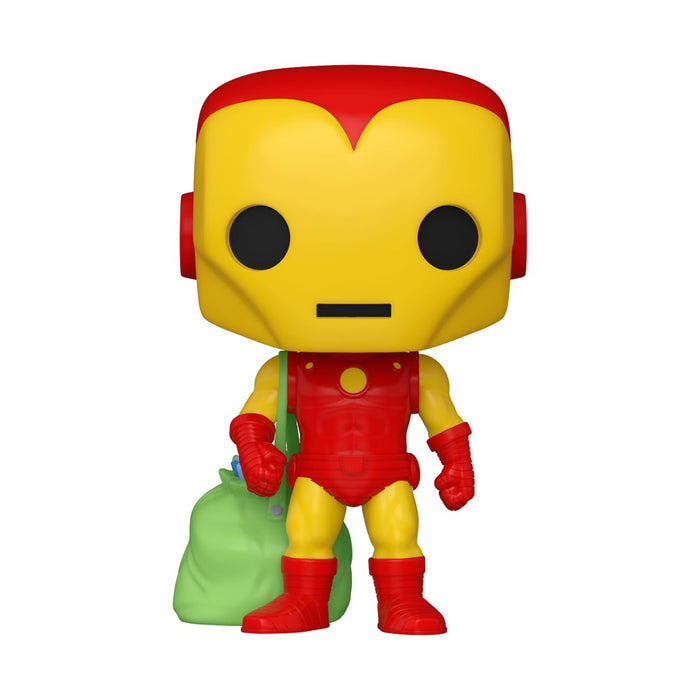 Funko Pop! Marvel Holiday: Iron Man figure w/ Protector
