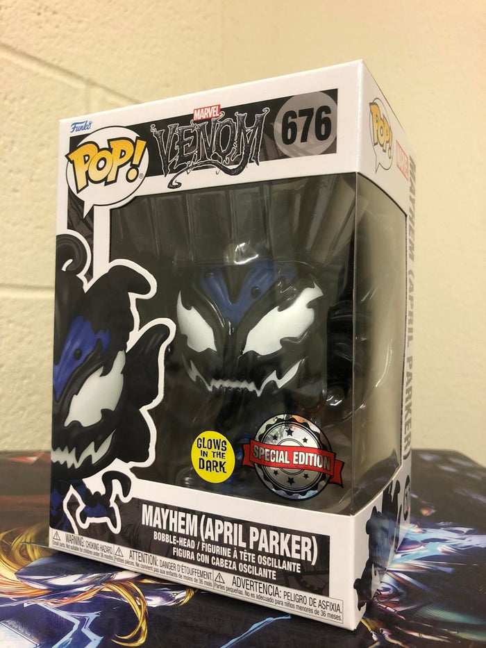 Funko POP! Marvel MAYHEM (APRIL PARKER) GITD Special Ed w/ Protector