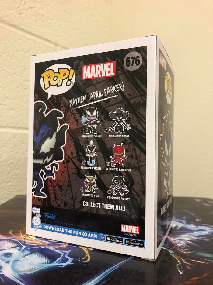 Funko POP! Marvel MAYHEM (APRIL PARKER) GITD Special Ed w/ Protector
