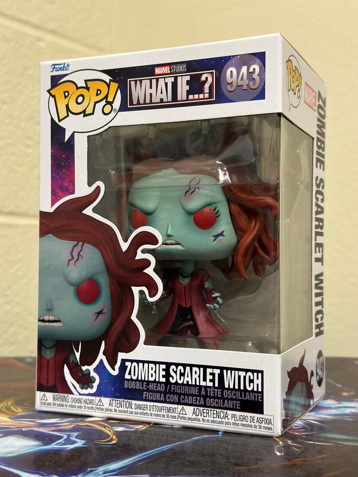 Funko POP! Marvel: What If? ZOMBIE SCARLET WITCH Figure #943 w/ Protector