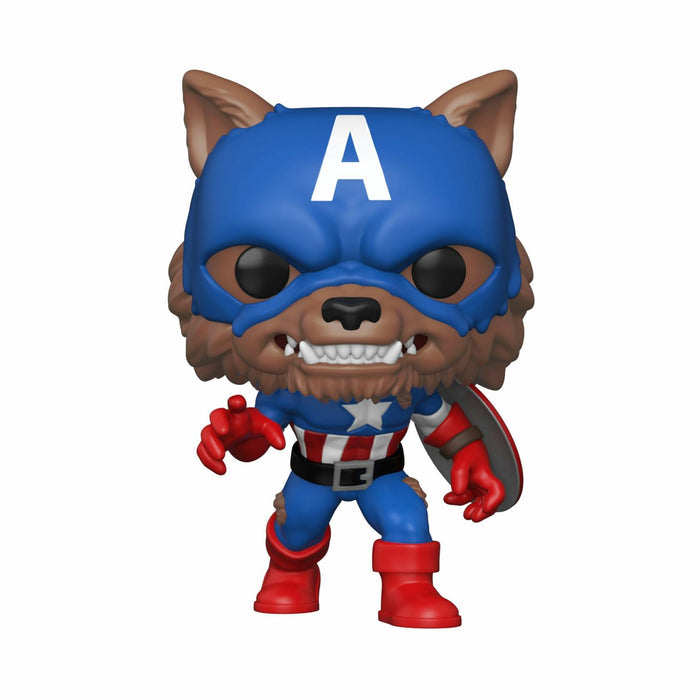 Funko Pop! Marvel: Year of The Shield - Capwolf, Amazon Funkon Exclusive w/ Protector
