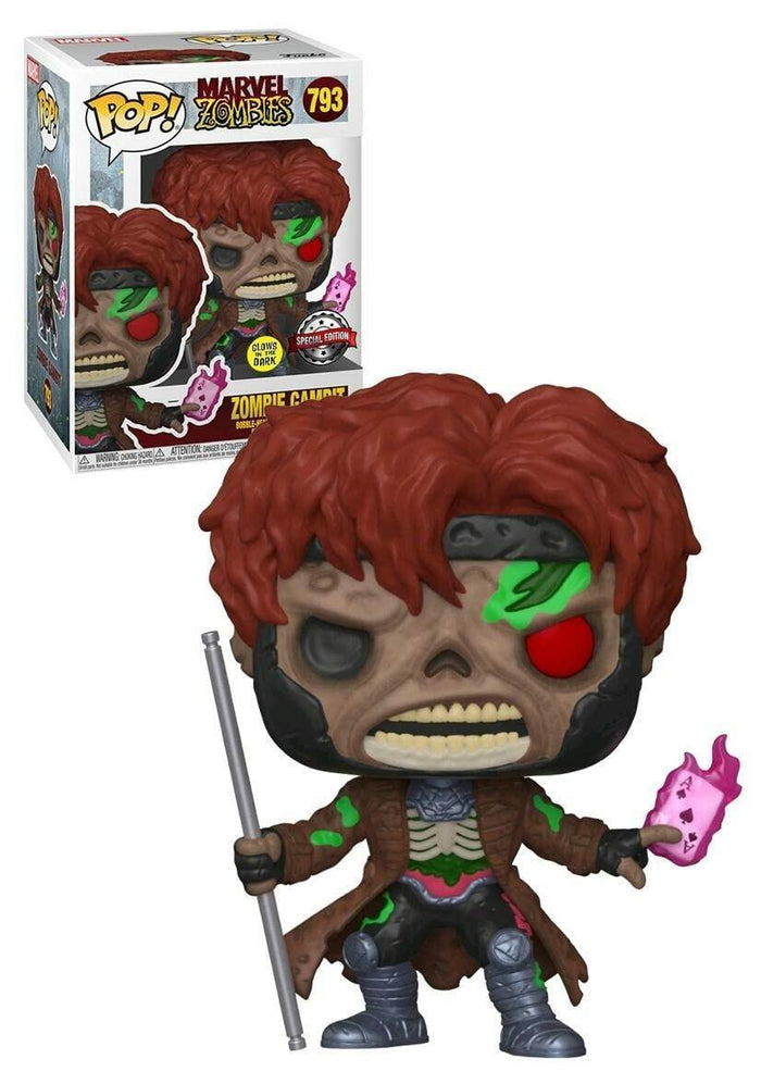Funko Pop! Marvel Zombies 793 Zombie Gambit Exclusive Figure w/ Protector