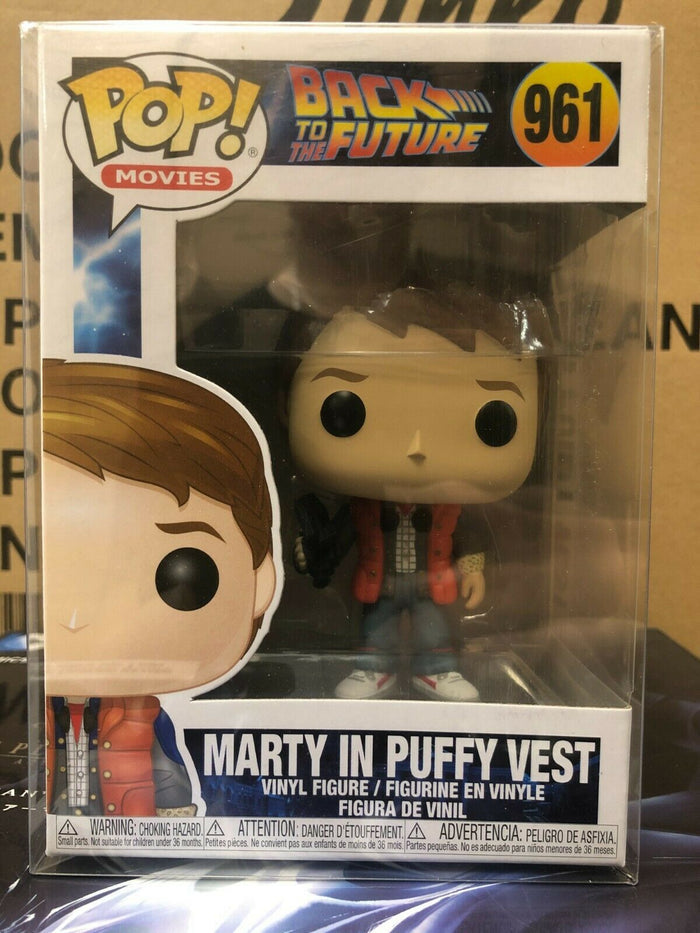 Funko POP! Movies: Back To The Future MARTY in PUFFY VEST #961 w/ Protector
