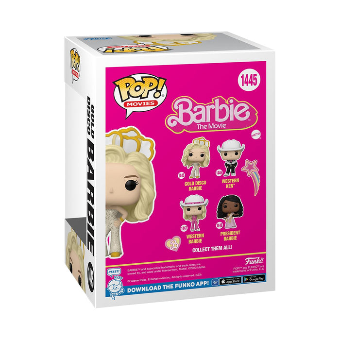 Funko Pop! Movies: Barbie - Gold Disco Barbie Figure w/ Protector