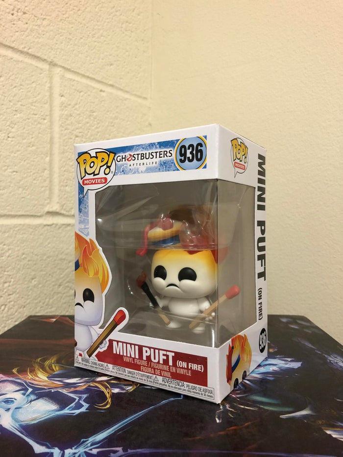 Funko POP! Movies: Ghostbusters Afterlife MINI PUFT on Fire #936 w/ Protector