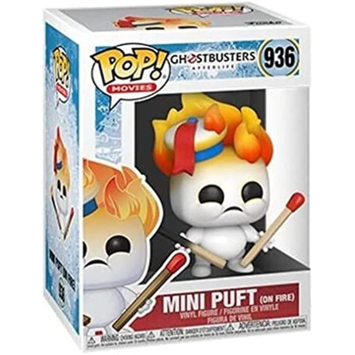 Funko POP! Movies: Ghostbusters Afterlife MINI PUFT on Fire #936 w/ Protector