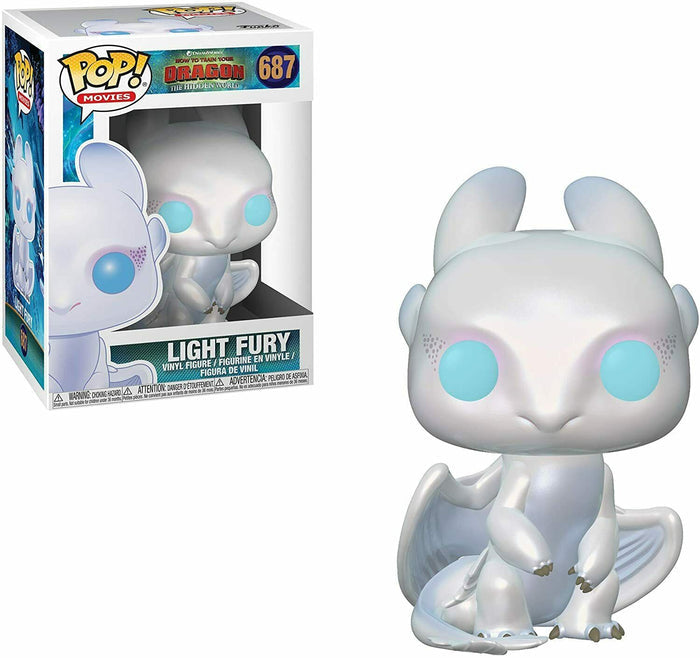 Funko POP! Movies: How to Train Your Dragon 3 LIGHT FURY Figure #68 w/ Protector