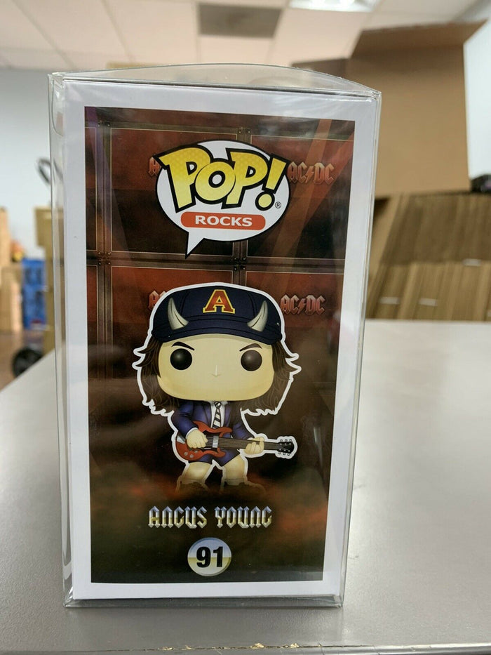 Funko POP! Music: AC/DC ANGUS YOUNG Chase Figure #91 w/ Protector