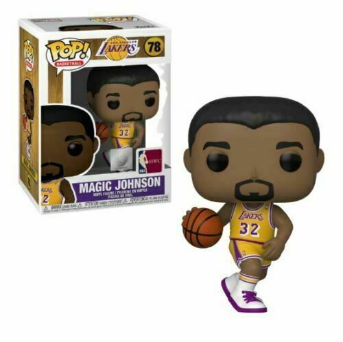 Funko POP! NBA Basketball LA Lakers MAGIC JOHNSON Home Figure #78 w/ Protector