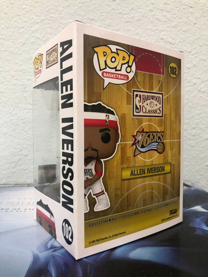 Funko POP! NBA Legends ALLEN IVERSON Sixers Home Figure #102 w/ Protector