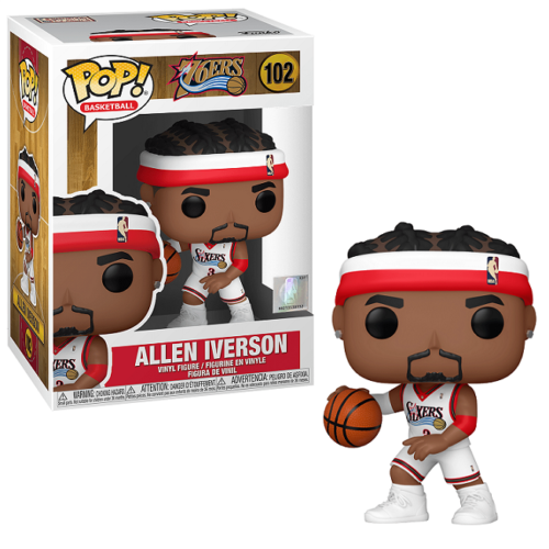 Funko POP! NBA Legends ALLEN IVERSON Sixers Home Figure #102 w/ Protector