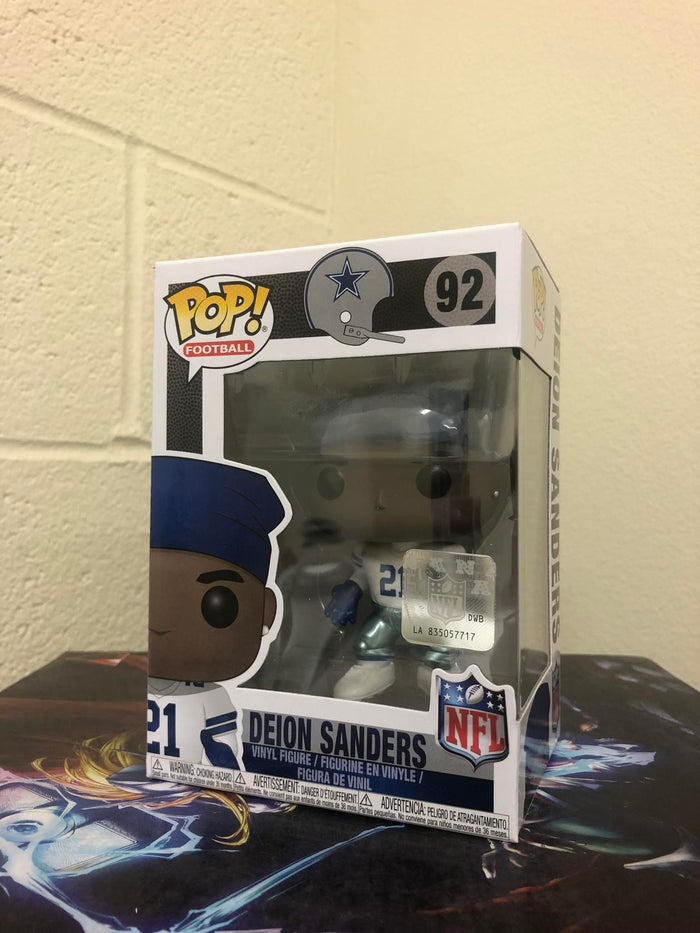 Funko POP! NFL DEION SANDERS Cowboys Home Figure #92 w/ Protector