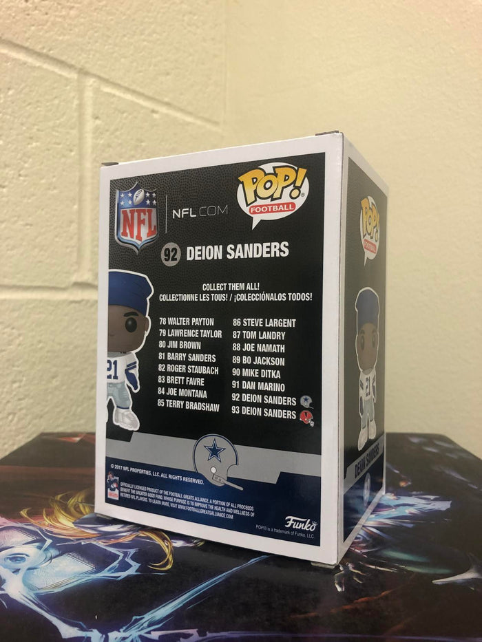Funko POP! NFL DEION SANDERS Cowboys Home Figure #92 w/ Protector