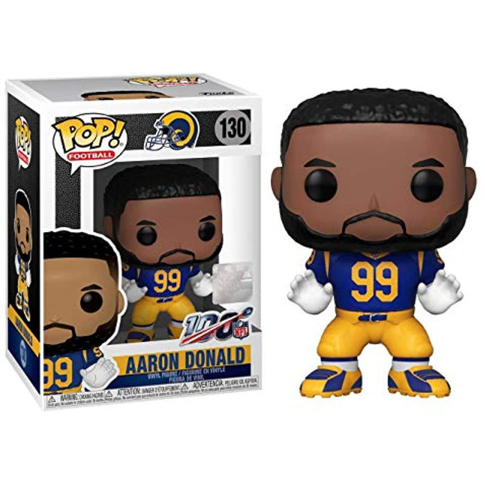Funko POP! NFL Los Angeles Rams AARON DONALD #130 Figure w/ Protector