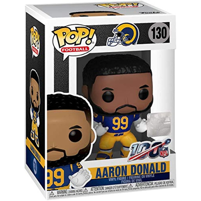 Funko POP! NFL Los Angeles Rams AARON DONALD #130 Figure w/ Protector