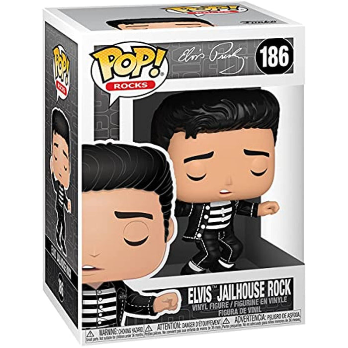 Funko POP! Rocks ELVIS JAILHOUSE ROCK Figure #186 w/ Protector