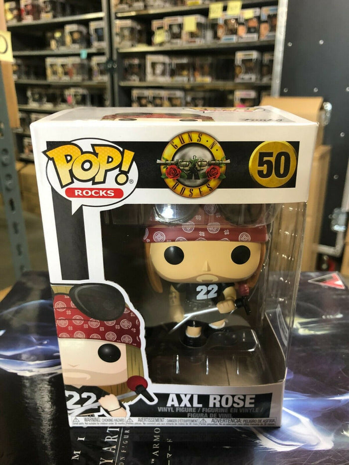 Funko POP! Rocks: Guns N Roses AXL ROSE Figure #50 w/ Protector