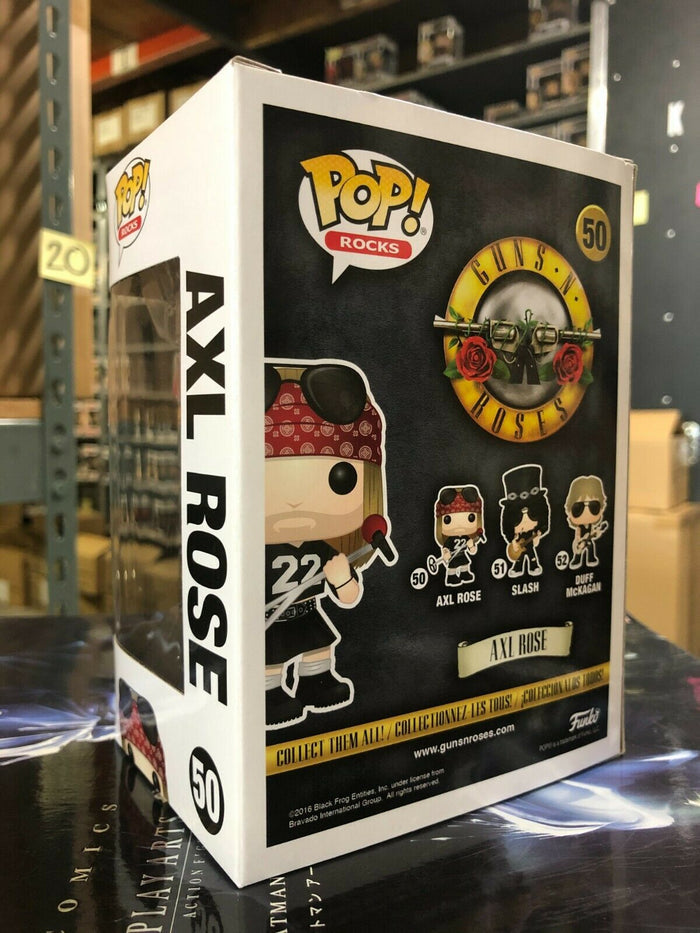 Funko POP! Rocks: Guns N Roses AXL ROSE Figure #50 w/ Protector