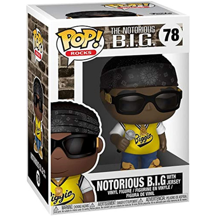 Funko Pop Rocks: Music Notorious B.I.G. with Jersey 78 31554 w/ Protector