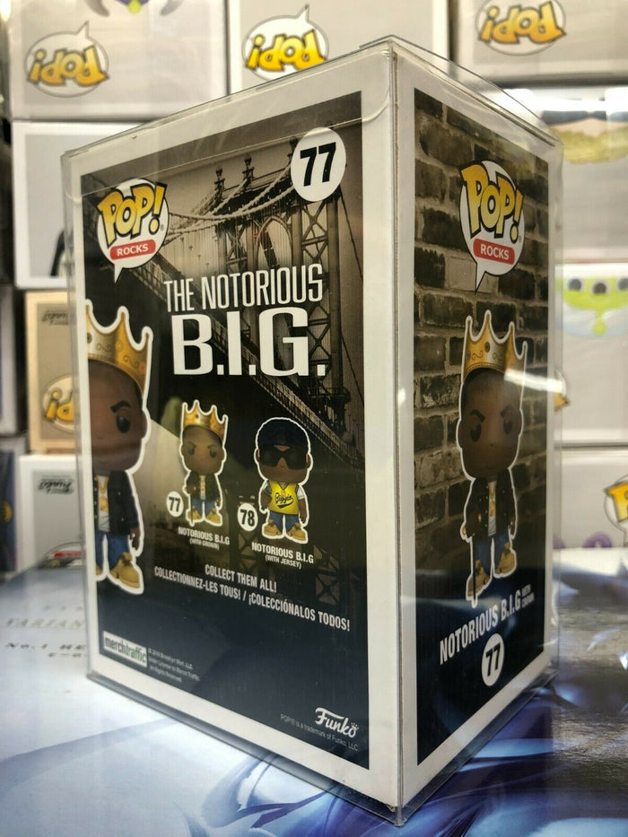 Funko POP! Rocks: The NOTORIOUS B.I.G. with Crown Figure #77 w/ Protector