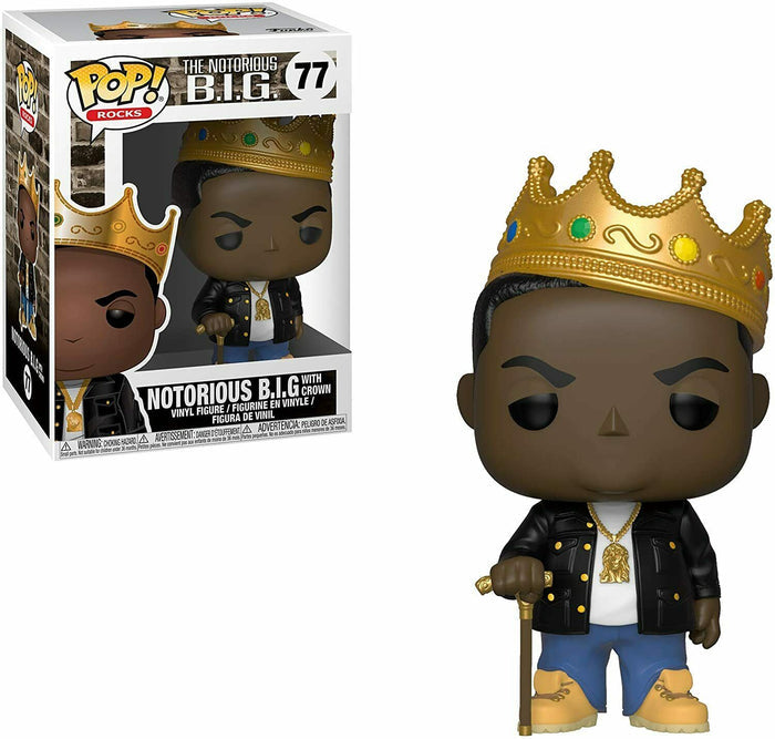 Funko POP! Rocks: The NOTORIOUS B.I.G. with Crown Figure #77 w/ Protector