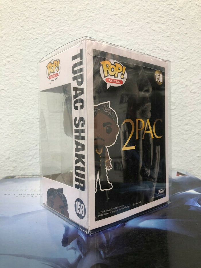 Funko POP! Rocks TUPAC SHAKUR in Vest with Bandana Figure #158 w/ Protector