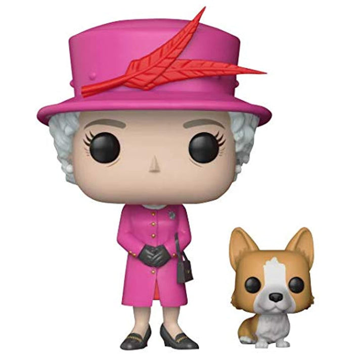 Funko POP! Royals QUEEN ELIZABETH II Pink Dress Figure #01 w/ Protector