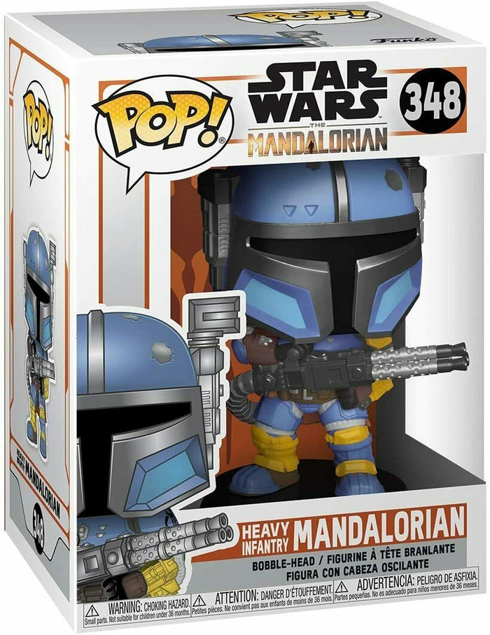 Funko POP! Star Wars HEAVY INFANTRY MANDALORIAN Figure #348 w/ Protector