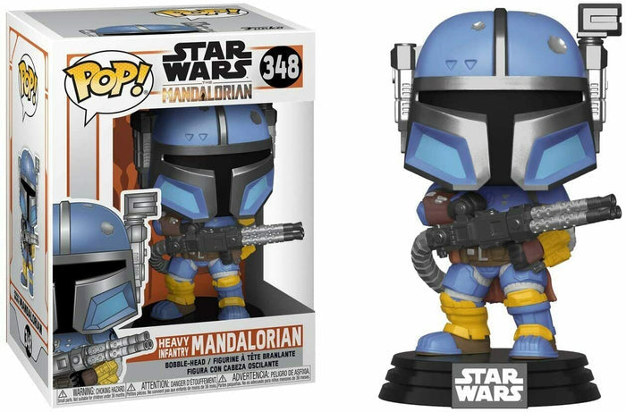 Funko POP! Star Wars HEAVY INFANTRY MANDALORIAN Figure #348 w/ Protector